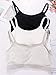 Boao 3 Pieces Mini Camisole Bra Padded Brassiere Tank Top Brassiere Women Sports Bra with Straps(Black, White, Grey,L)
