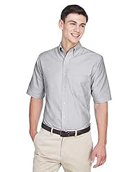 UltraClub Men's Classic Wrinkle-Free Short-Sleeve