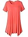 LARACE Womens Swing Tunic Tops Loose Fit Comfy Flattering T Shirt