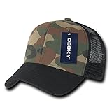 DECKY Camo Curved Bill Rear Mesh Trucker Snapback Cap