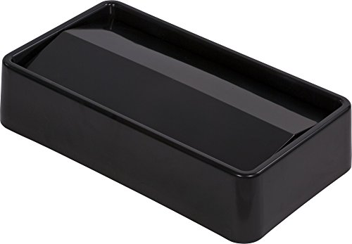 Carlisle 34202403 TrimLine Plastic Swing Top Lid, 20.19 x 11.56 x 4-1/2", Black (Case of 4)