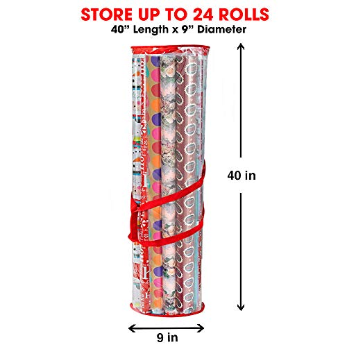 Primode Wrapping Paper Storage Bag, Gift Wrap Organizer, Fits 40 Inch