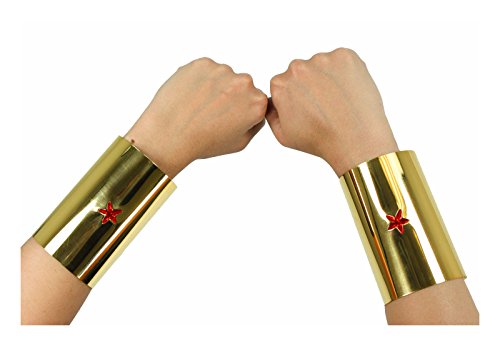 Wonder Woman Metal Wrist Cuffs Gold