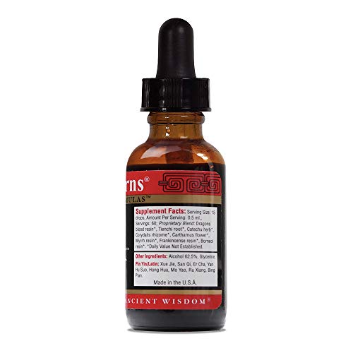 Health Concerns - Resinall K - Qi Li San Chinese Herbal Supplement - Pain and Swelling Relief - with Dragon's Blood Resin - 1 fl. oz. per Bottle