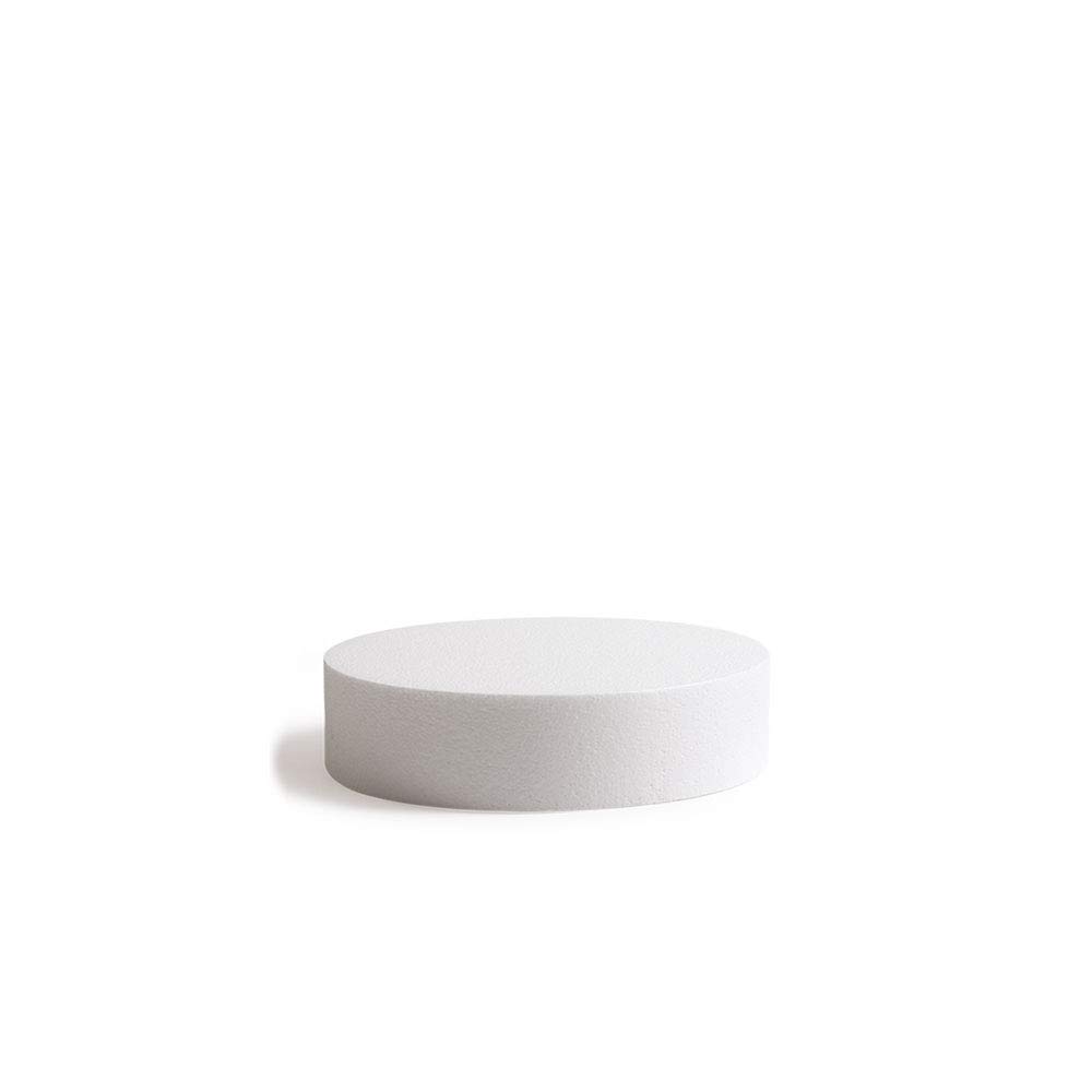 DECORA 0174015 POLYSTYRENE Disk Ø 15X7,5H cm, Polistirolo, Off- White