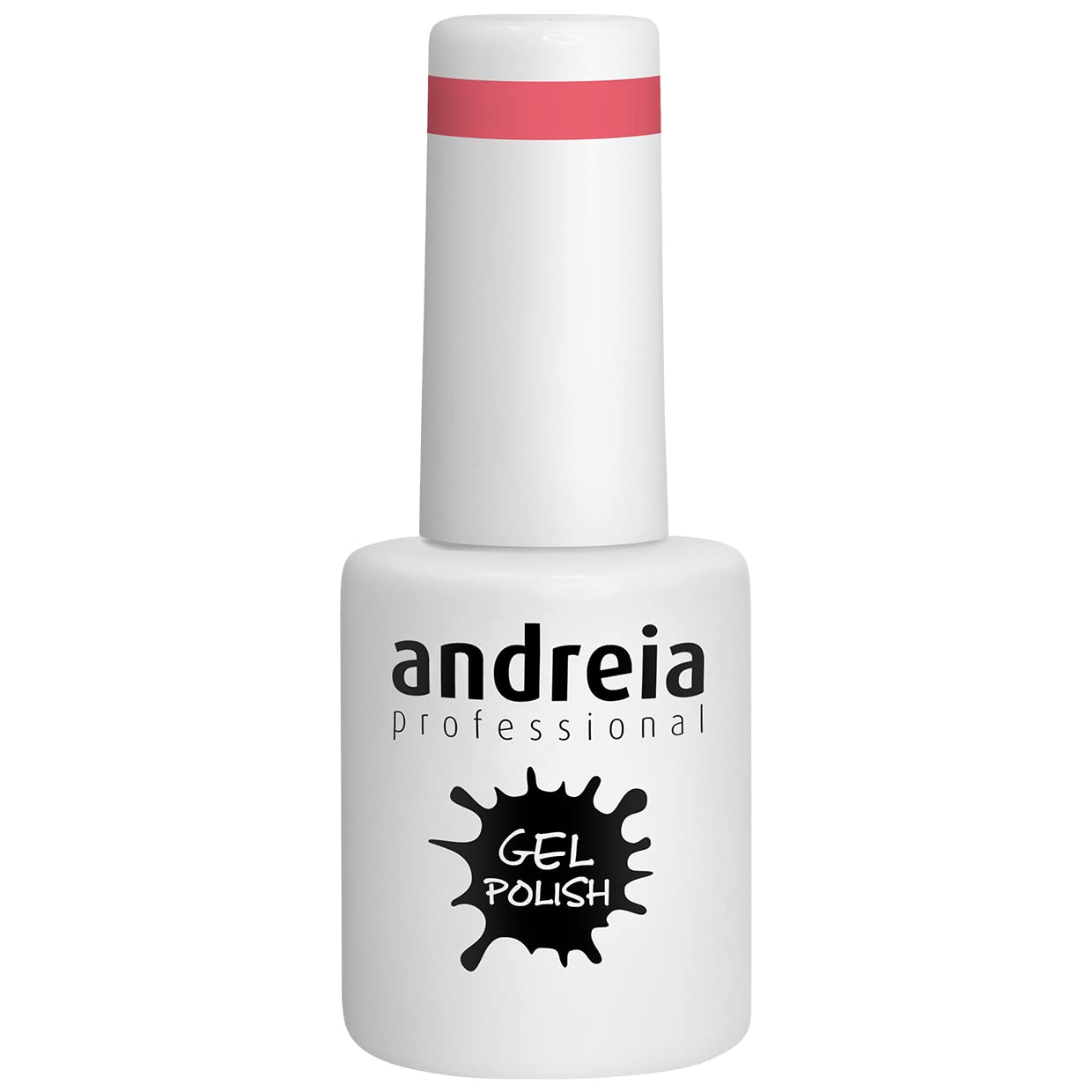 Andreia Semi-Permanent Nail Gel Polish for UV/LED Lamp - Intense Shine and 4 weeks Lasting French Manicure Nail Gel Varnish - Colour 285 Coral Pink - Shades of Red - 10.5 ml