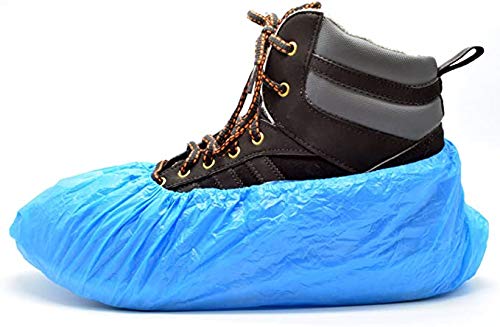 100 standard disposable shoe covers / overshoes. Floor, carpet, shoe protectors CPE 2.6g x 100