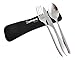Utensils to Go Lunch Set, 3 Piece Stainless Steel Cutlery (Knife Fork Spoon) for Camping and Travel, Reusable Silverware with Neoprene Case by Sempre