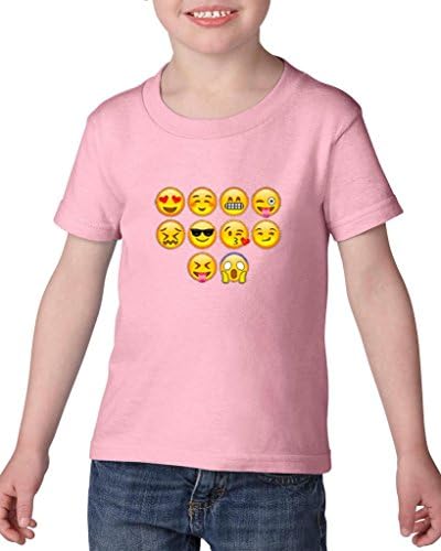 Xekia Emoji Entourage Heavy Cotton Toddler Kids T-Shirt Tee Clothing
