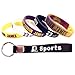 Basketball Silicone Wristband Bracelet -4 or 5PCS Assorted Color - One of The Five is Adjustable (23LeBron)