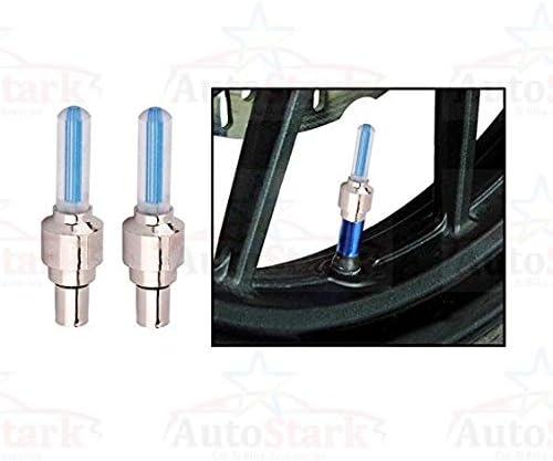 AutoStark Blue Bike Tyre Led Light with Motion Sensor - Set of 2 for Mahindra Flyte