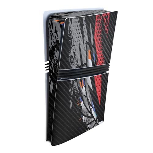 Carbon Fiber Gaming Skin Compatible with Sony PlayStation 5 PS5 Pro Console - B…