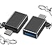 Micro USB to USB, Micro USB 2.0 OTG Adapter (2 Pack) On The Go Adapter Micro USB Male to USB Female Compatible Samsung S7 S6 Edge S4 S3, LG G4, DJI Spark Mavic Remote Controller, Android Tablets(Gray)