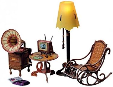 Clever Paper Floor Lamp and Home Decor Dollhouse Furniture Dolls Miniatures Model Kit (279)