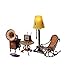 Keranova Clever Paper Doll House and Furniture Collection Lamp and The Environment 3D Puzzle, 5.5 x 5.5 x 17 cm