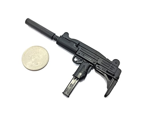 1/6 Scale UZI Pistol Submachine Gun Israel Army Miniature Toy Guns Model Fit For 12
