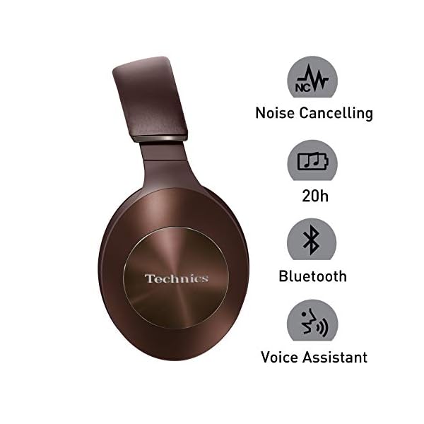 Technics-EAH-F70NE-T-Premium-High-Resolution-Wireless-Bluetooth-Over-Ear-Headphones-with-Closed-Back-3-Mode-Active-Noise-Cancelling-Ambient-Sound-Enhancer-and-Voice-Assistant-Brown Technics EAH-F70NE-T Premium High-Resolution Wireless Bluetooth Over Ear Headphones with Closed Back, 3-Mode Active…