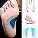 Pixnor Arch Support Insoles Gel Foot Massage Flat Feet Insoles 4 Pairs (8 Cushion Pads) Size L