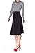 Dani's Choice Stretch High Waist A-line Flared Long Skirt (M, Black)