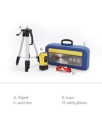 CO Z Line   Nivel láser con trípode, kit de nivelación automática combinado con línea horizontal, vertical y de esquinas, juego de herramientas de autonivelación de doble módulo para constructores y contratistas