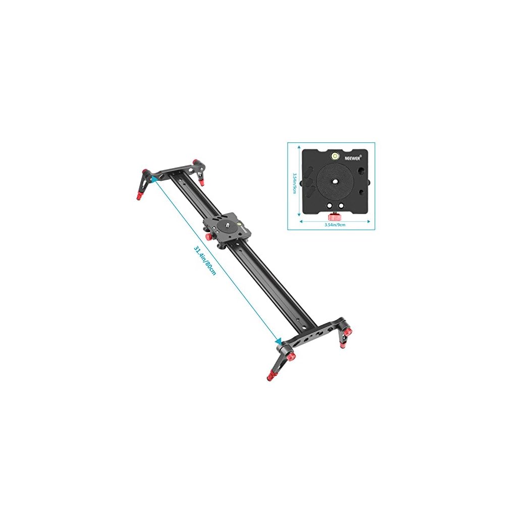 Neewer 23.6 inches/60 Centimeters Aluminum Alloy Camera Track Slider
