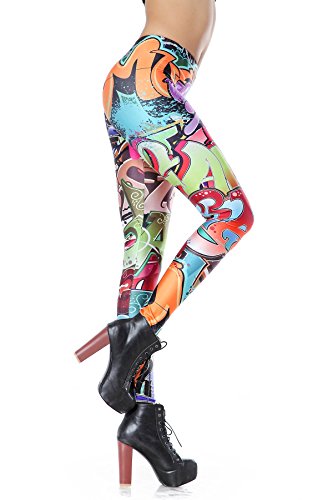 BAIXITE-Womens-3D-Digital-Printed-Stretchy-Leggings-Full-Length-Soft-Yoga-Capris-Slim-Pencil-Workout-Pants-Various-Prints