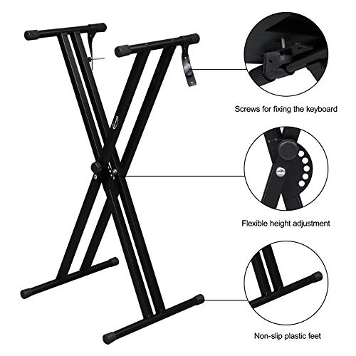 ShowMaven Heavy Duty Keyboard Stand and Bench, DoubleX Style