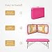Uenjoy Massage Bed 72'' Professional Folding Massage Table 2 Fold, Basic & Portable, Pink