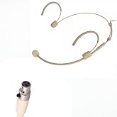 1 Pack Headworn Earset Hanging Microphone Low Profile Light-Weight Ear Hook Mic Compatible with AKG Wireless System