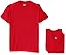 Hanes Men's Short Sleeve Crew Neck Tee (Pack of 4), Salsa Red, Large