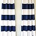 DriftAway Navy Stripe Room Darkening Window Curtains 63 Inch Long Striped Grommet Drapes for Bedroom Living Room Kitchen Thermal Insulated Unlined 2 Panels