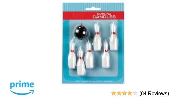 Amazon Com 7pc Bowling Pins And Ball Candle Set Toys Games