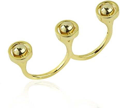 nOir Jewelry Brass 18kt Gold Plated Pulsar Ring Size 7