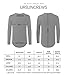 URBANCREWS Mens Hipster Hip Hop Longline Long Sleeve Crewneck T-Shirt Hgray, L