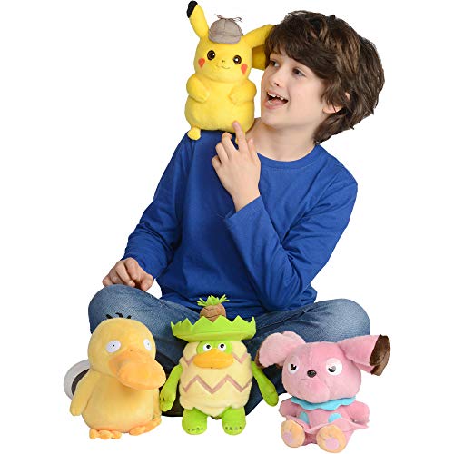 4 Pok%25C3%25A9mon+Detective+Pikachu+Stuffed+Animal
