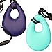 MyBoo Autism Sensory Chewable Droplet Pendant - Set of 2, Turquoise/Blue