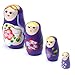 Matushka - SODIAL(R) 5x Matroshka Babuschka Matryoshka Matushka Matyoshka Russian Wooden Doll Color: Purple