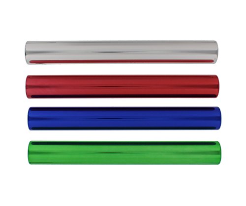 Get-Out-Aluminum-Relay-Running-Baton-4-Pack--12-Inch-Metal-Baton-Sticks-in-Red-Blue-Green-Silver-for-Track-Field
