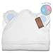 Premium Organic Baby Hooded Towel, 100% NaturaSoft Bamboo (SOFTER Than Cotton), Hypoallergenic Bath Towels With Hood For Newborn Babies & Boys (White & Blue)