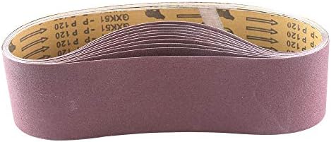 BUCKTOOL 4 X 36 Inch Aluminum Oxide Sanding Belt, 12 Pack(2 Each of 60 80 120 180 240 320 Grits) for Sanders, Grinders, Wood, Aluminum Sharpening