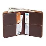 Saddleback Leather Large Chestnut Bi-Fold Wallet: Slim, Indestructible, Multi-Card Holder Design.