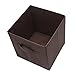 Blissun Foldable Storage Bins, Cloth Organizers Basket Cubes, 6 Pack (Brown)