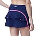 Fila Women's Flirt Back Skorts, Navy Power, Pinky Daze, M
