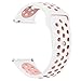 DEKER Sport Bands Compatible for Fitbit Versa Bands Women Men, Small Large Breathable Soft Fitness Sport Silicone Strap Replacement Accessories Wristbands (WhitePink, Small)