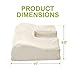 Top Notch Bath Pillow. Notch Fits Hair Clip or Messy Bun. Luxury Memory Foam Relaxing Neck Contour Cushion for Bathtubs - Plush Soft Foam Wedge (Cream)
