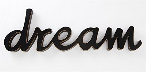 Decorative Words Dream - Wooden Wall Art Word (13 1/2 x 4 5/8 x 3/4)