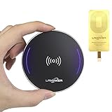 LANIAKEA Qi iPhone Wireless Charging Kit Bundle with Qi Charger and 1A Qi Receiver (Lightning Port) - for Apple iPhone 7 plus, 7, 6s Plus, iPhone 6s, iPhone 6 plus, iPhone 6