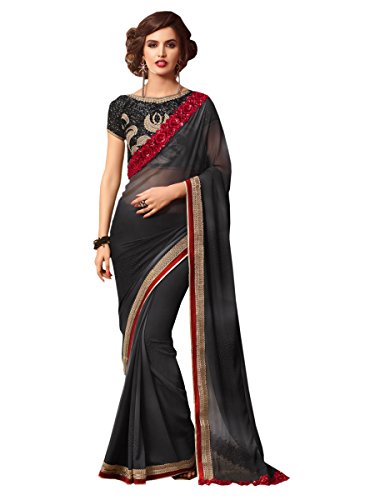 Delisa Fashion Indian/Pakistani Designer Women's Traditional Georgette Saree S8000
