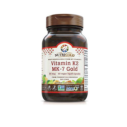 Vitamin K2 MK7 Gold 100 MCG (60 Liquid Vegetable Capsules)