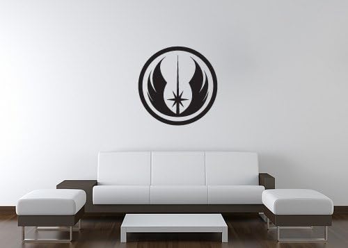 Jedi Order Inspired Wall Decal Star Wars Parody Sticker (12"H x 12"W)